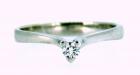 Solitario in oro bianco 750%° con brillante Cod. AS60A
